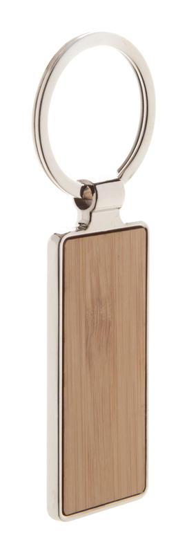 Klíčenka Kovis obdélník - kov/bambus